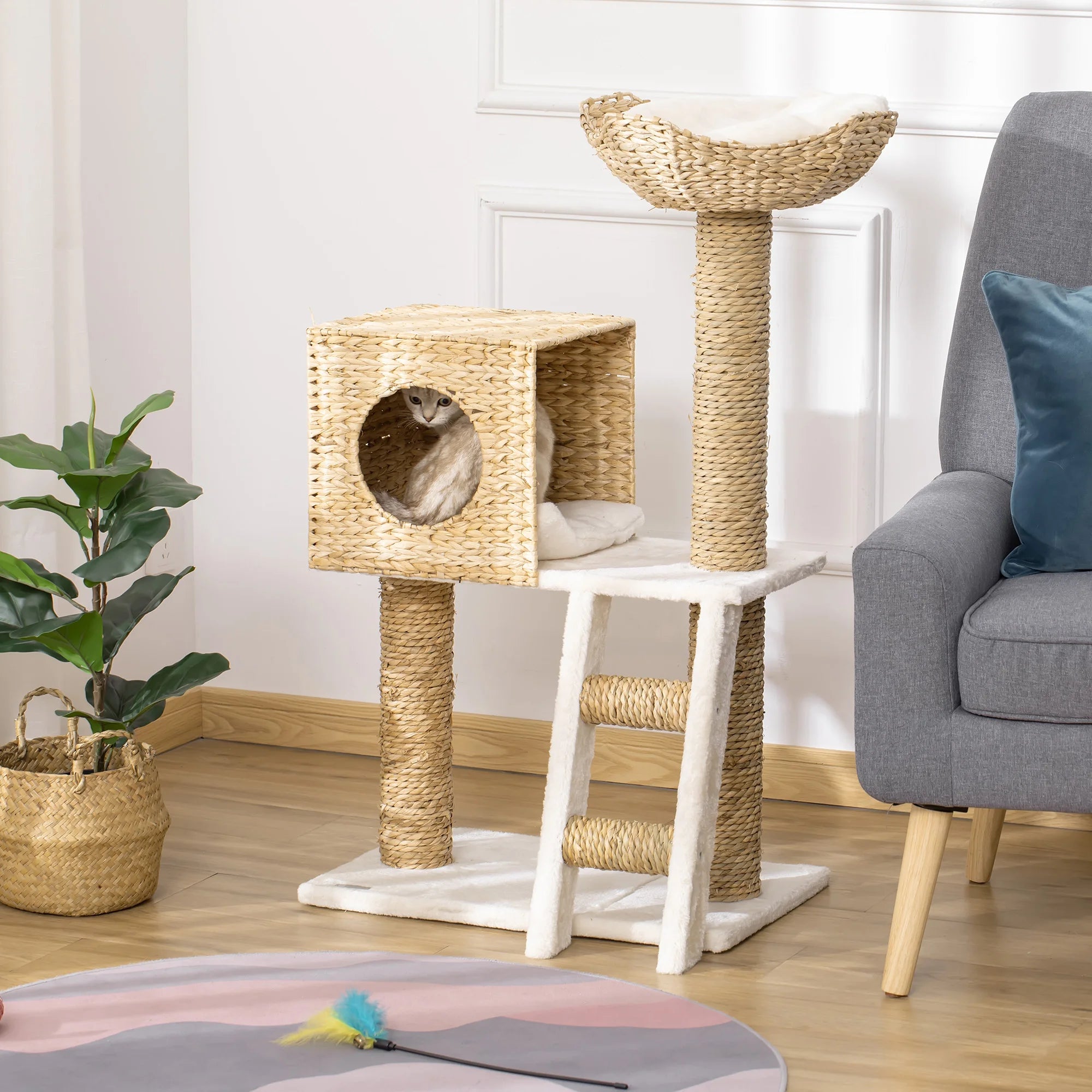 Arbre à chat avec niche avec lit grotte - Felismart