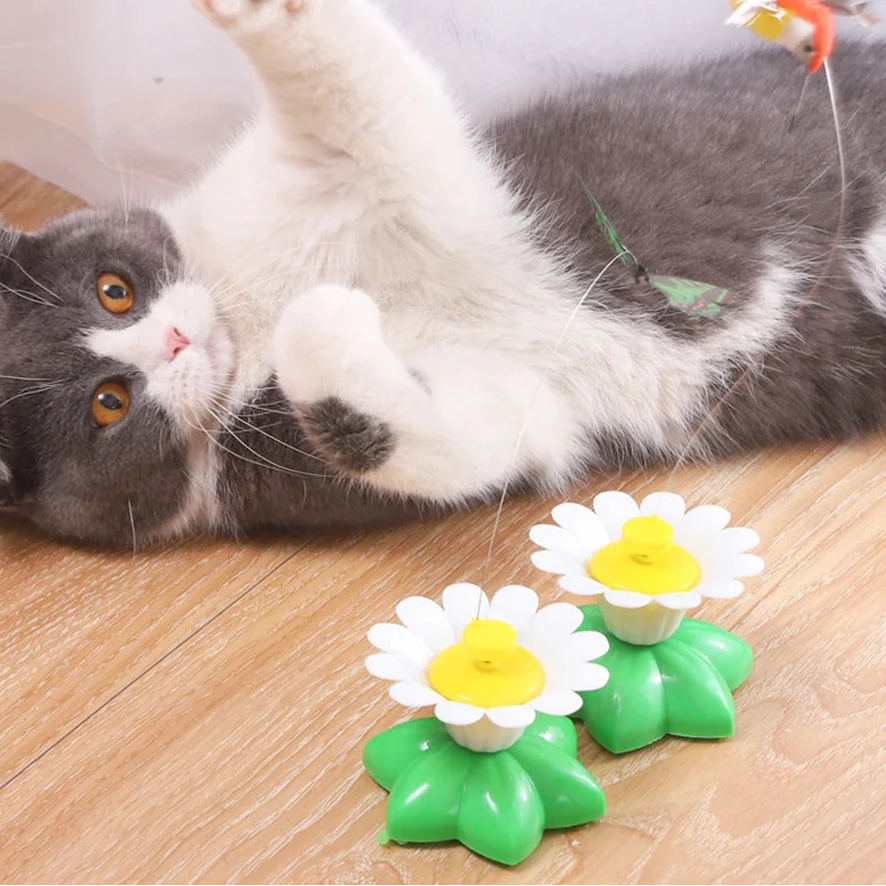 Electric Flying Bird Teasing Stick Automatically Spins Around Hummingbird, Cat Self Hi Toy - Mur&Moi