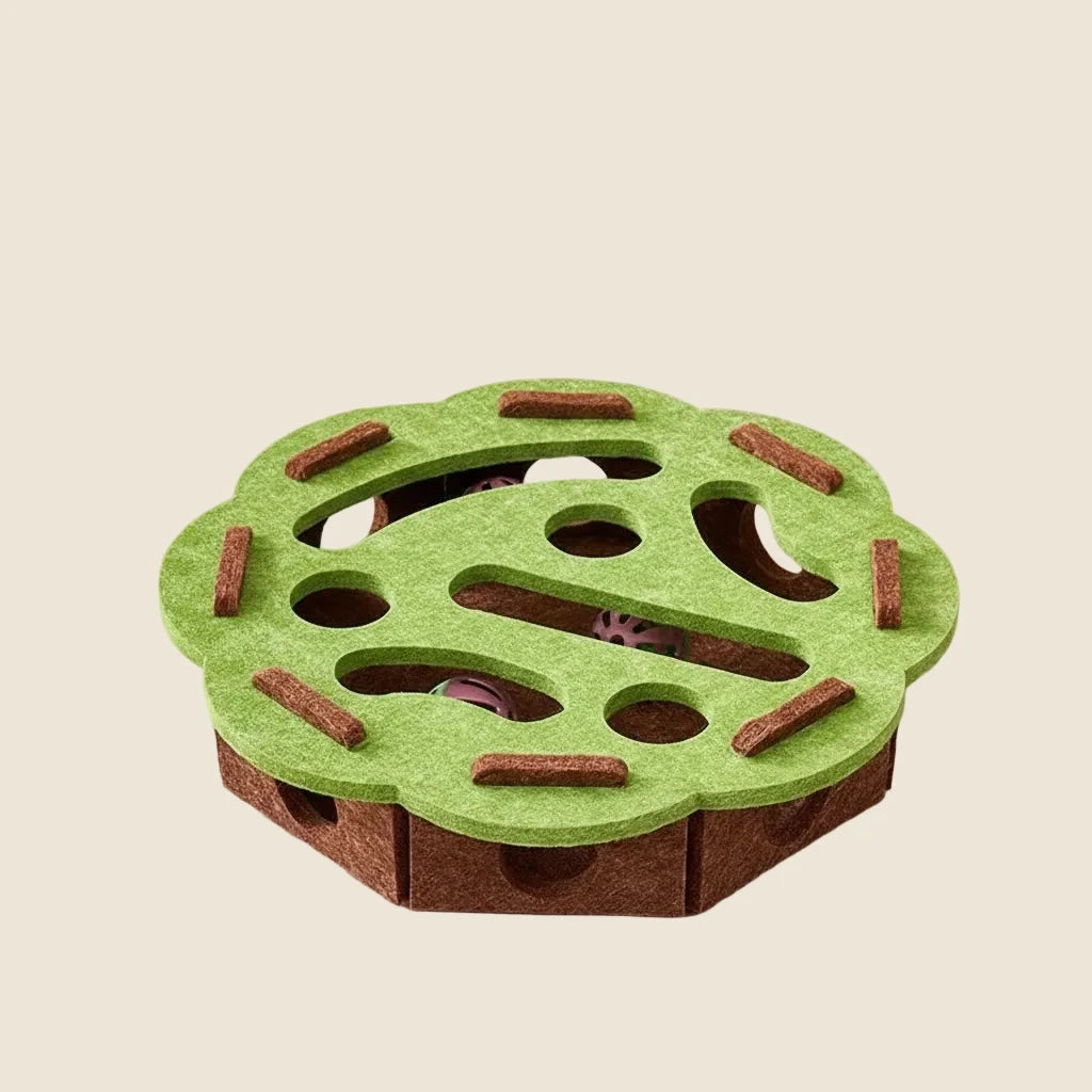 Cat toy bell balls Dig hole funny box felt maze hole Interactive Cats Game self-exciting tool kitten pet cat puzzle teasing cat - Félismart