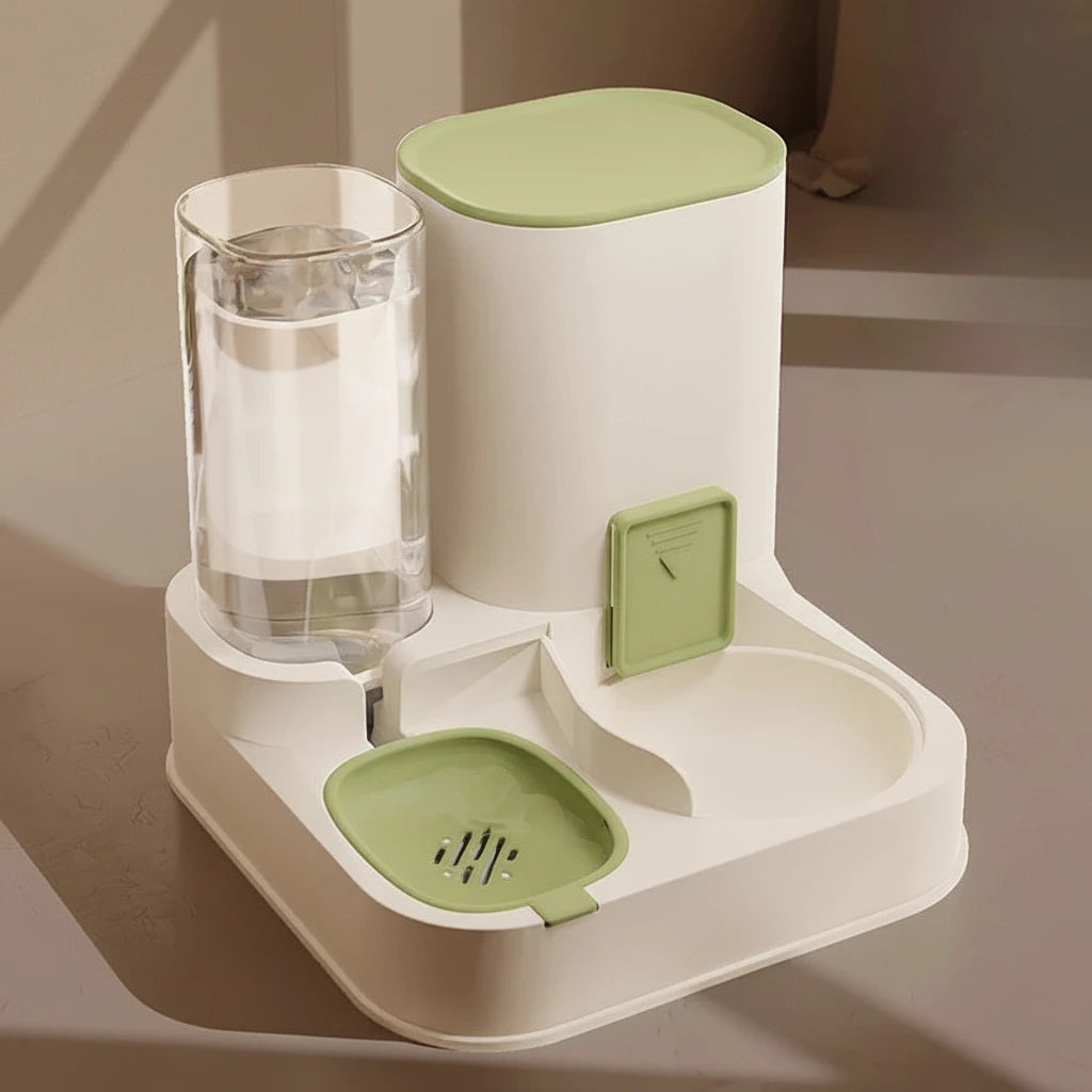P All-in-one Food And Water Feeding Machine Feeding Dispenser Exquisite Cat Dog Bowl Drinking Fountain Pet Feeder Water Supply - Felimsart