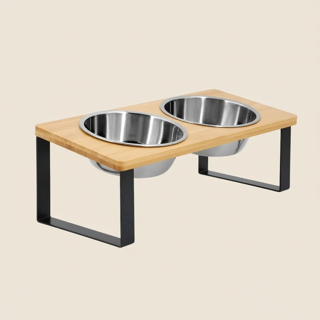 Gamelle double surélevée inox | Felismart 