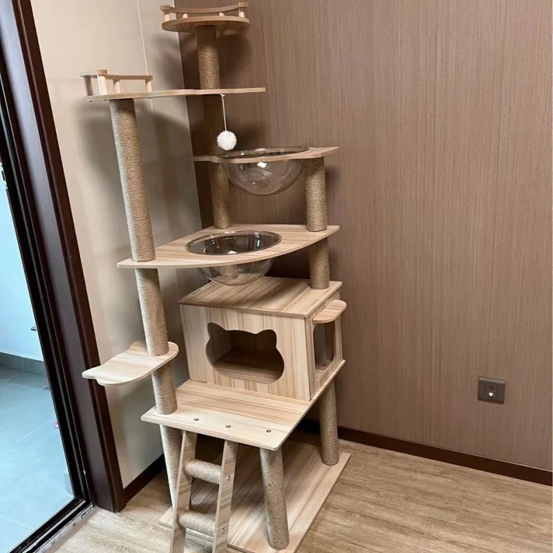 Cat Tree Sisal Rope Cat Tower Cat Scrapers Scratching Post For Cats Toys For Cat Grinding Paws Multi-Level Cat Climbing Frame - Mur&Moi