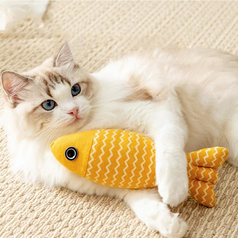 Cat Toys Fish Interactive Cat Toy Cat Chew Toy Simulation Fish Cat Pillow Kitten Exercise Kicker Toys for Indoor Cats Kitty Kit - Mur&Moi