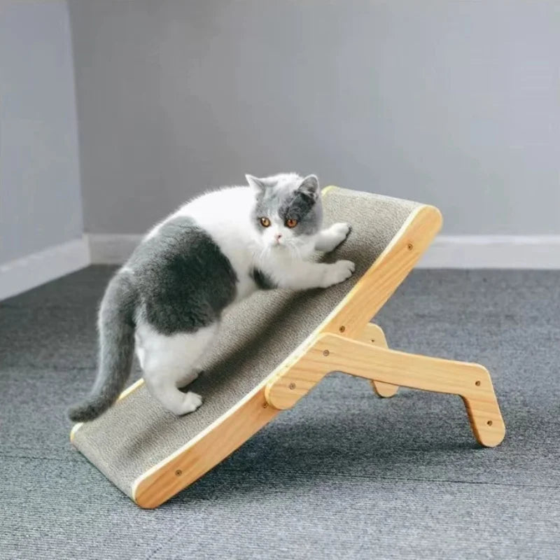 Wooden Cat Scratcher Scraper Detachable Lounge Bed 3 In 1 Scratching Post for Cats Training Grinding Claw Toys Cat Scratch Board - Mur&Moi