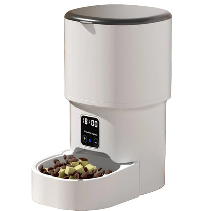 Distributeur automatique chat 4L connecté vue biais - Félismart